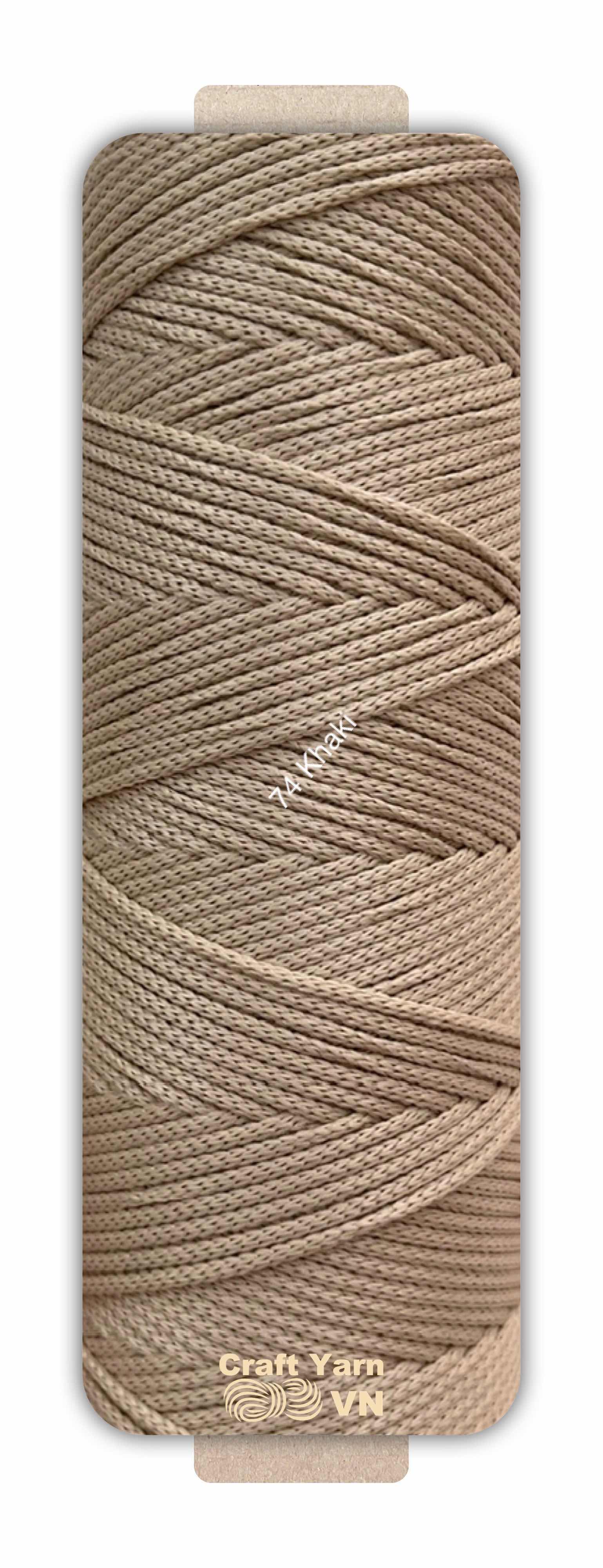 Sợi dệt Craft Yarn 2mm màu trơn