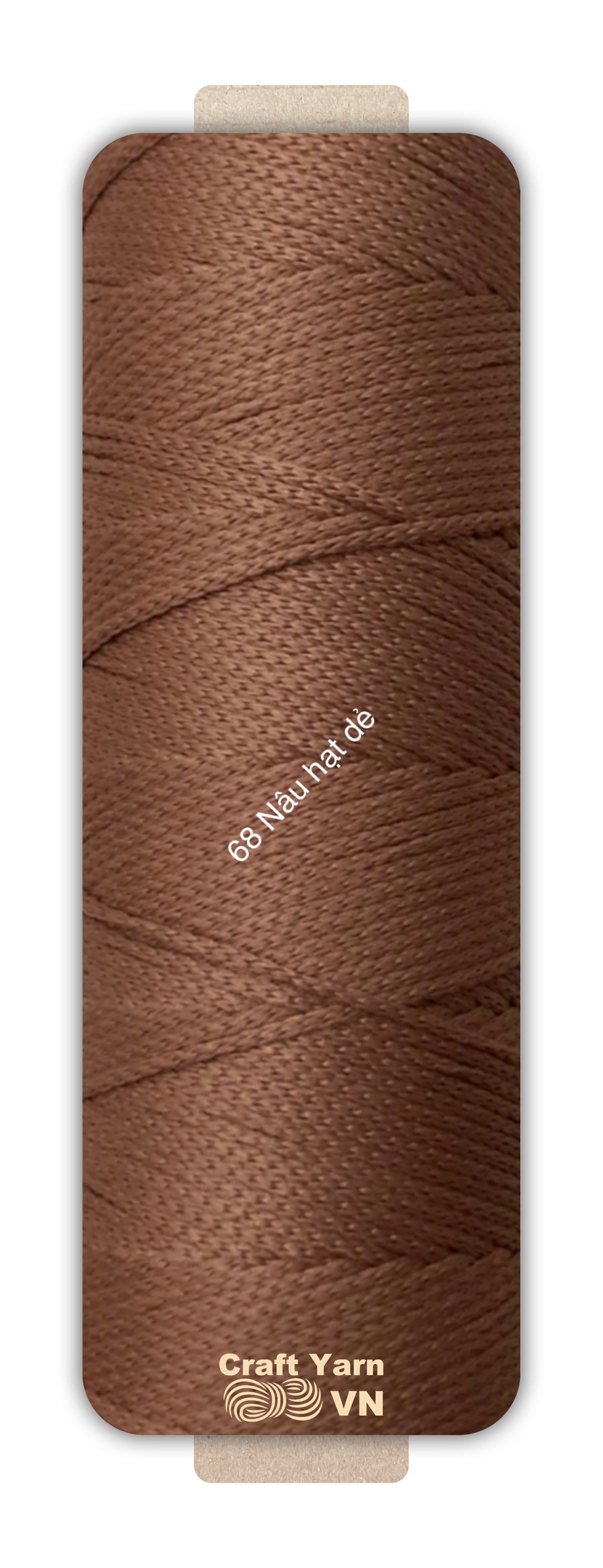 Sợi dệt Craft Yarn 2mm màu trơn