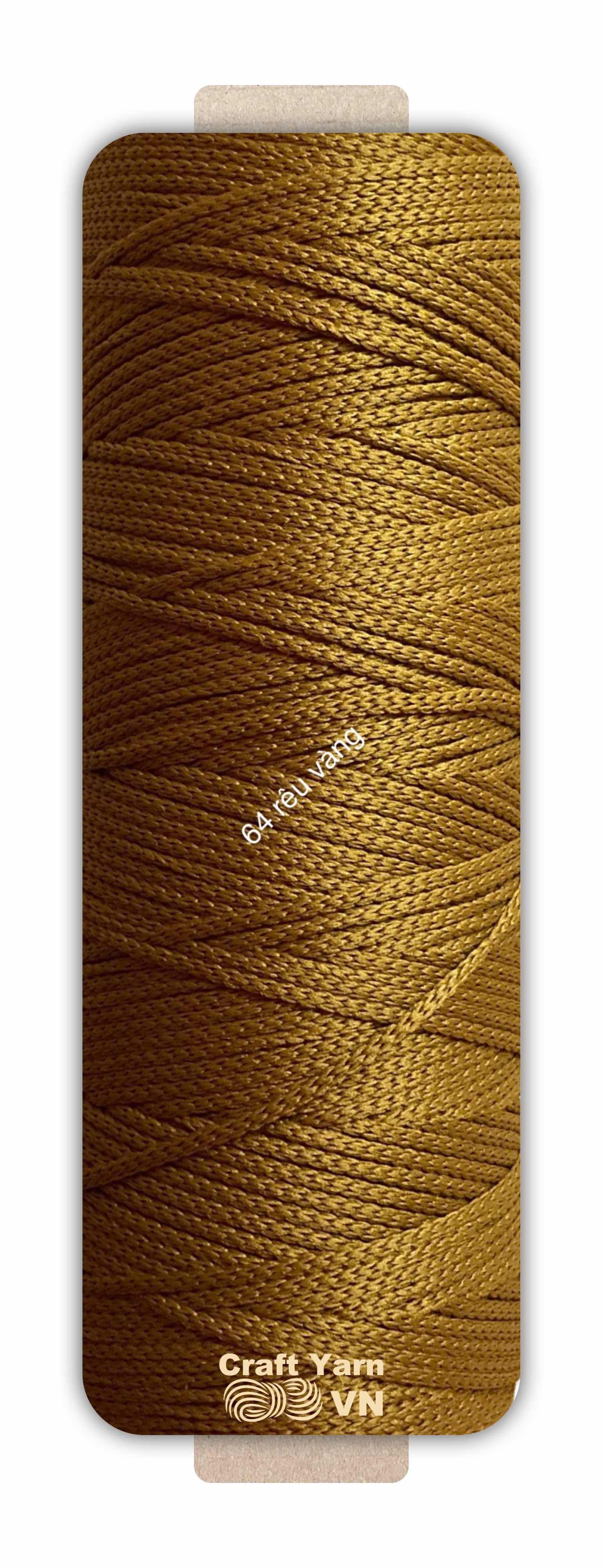 Sợi dệt Craft Yarn 2mm màu trơn