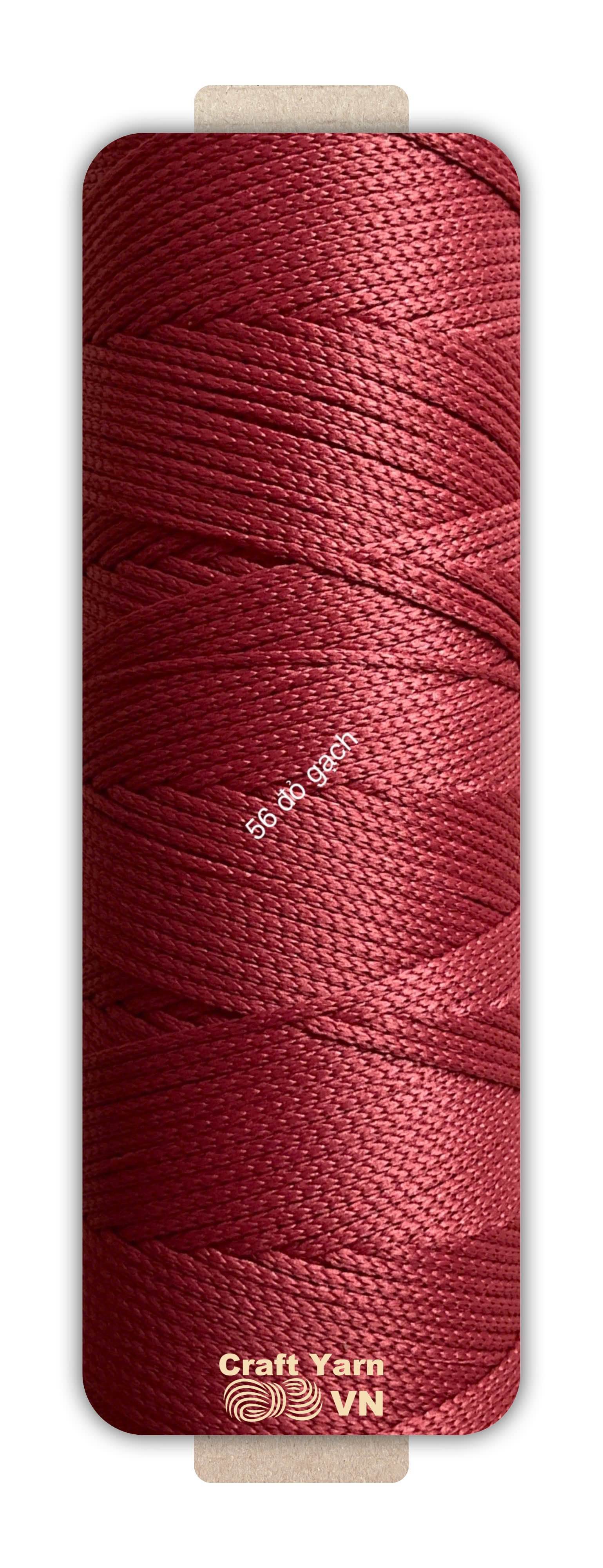 Sợi dệt Craft Yarn 2mm màu trơn