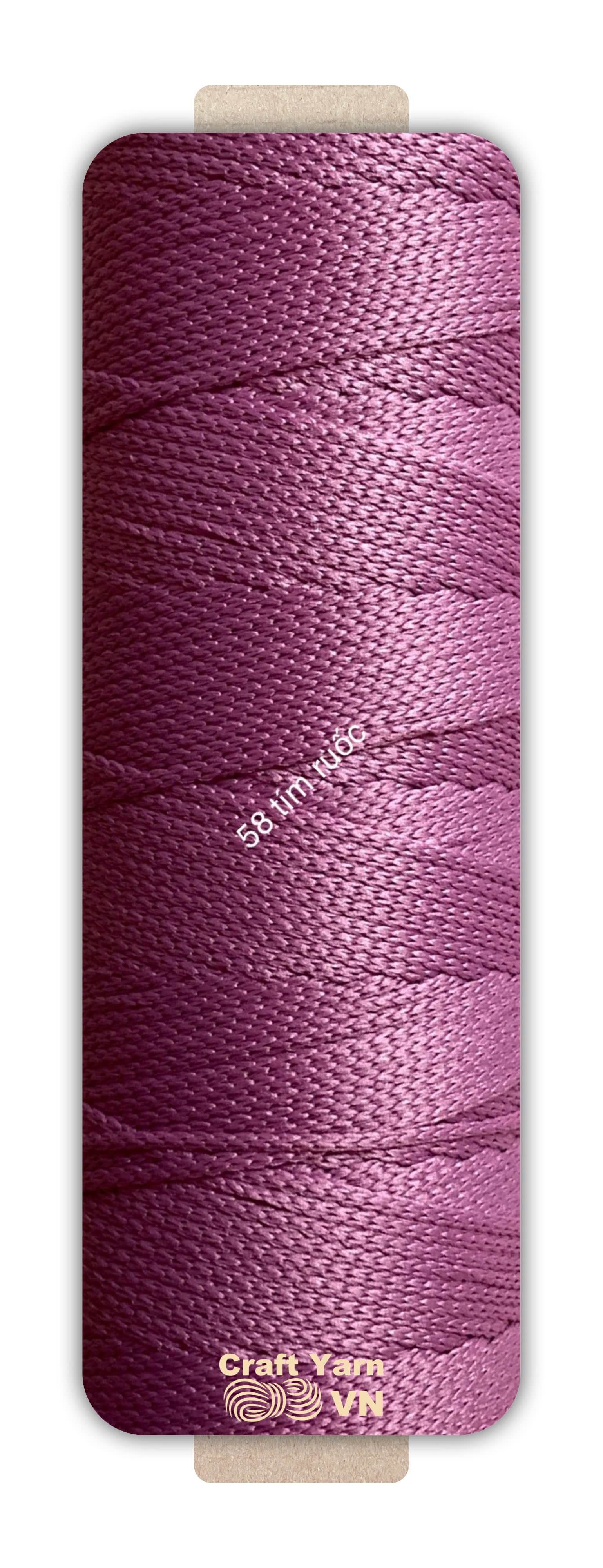 Sợi dệt Craft Yarn 2mm màu trơn