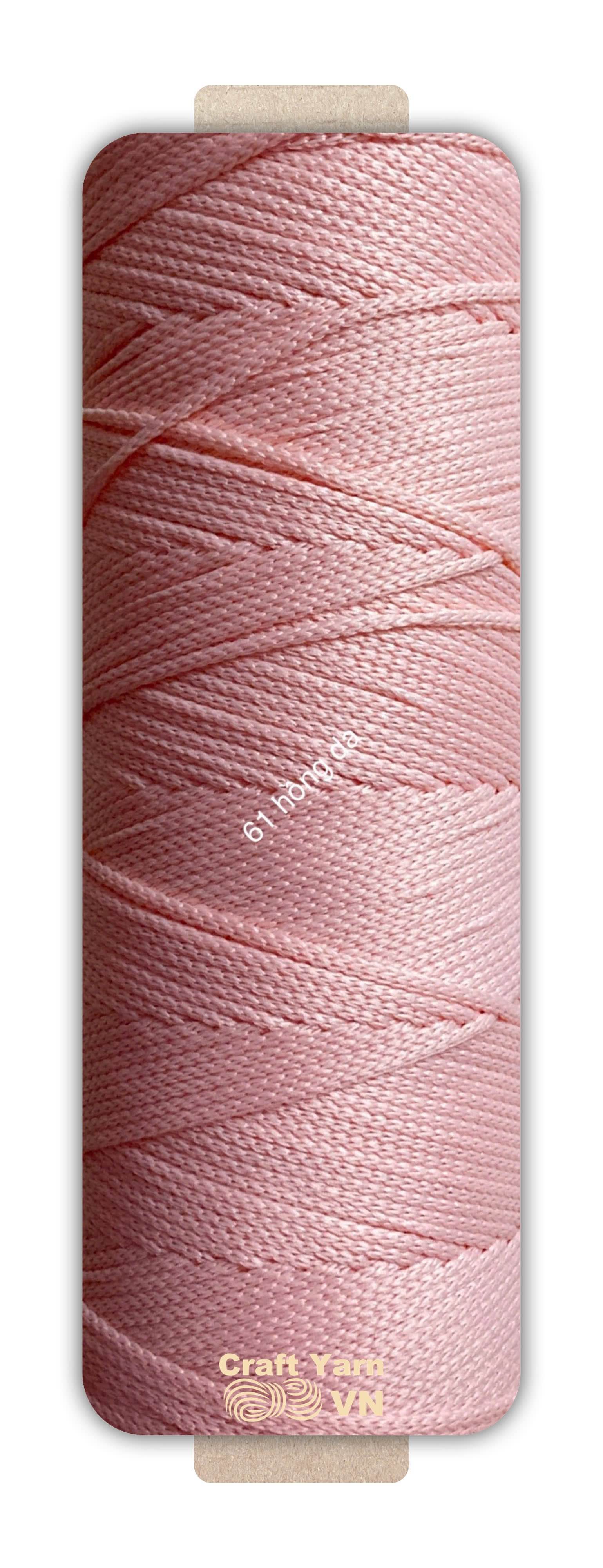 Sợi dệt Craft Yarn 2mm màu trơn
