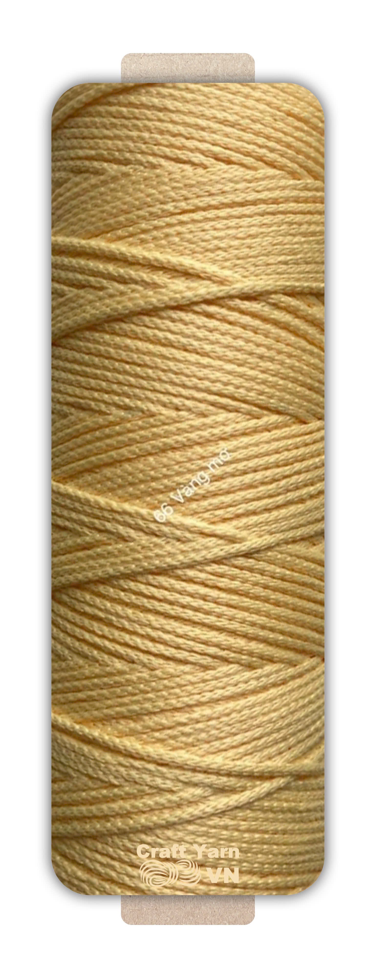 Sợi dệt Craft Yarn 2mm màu trơn