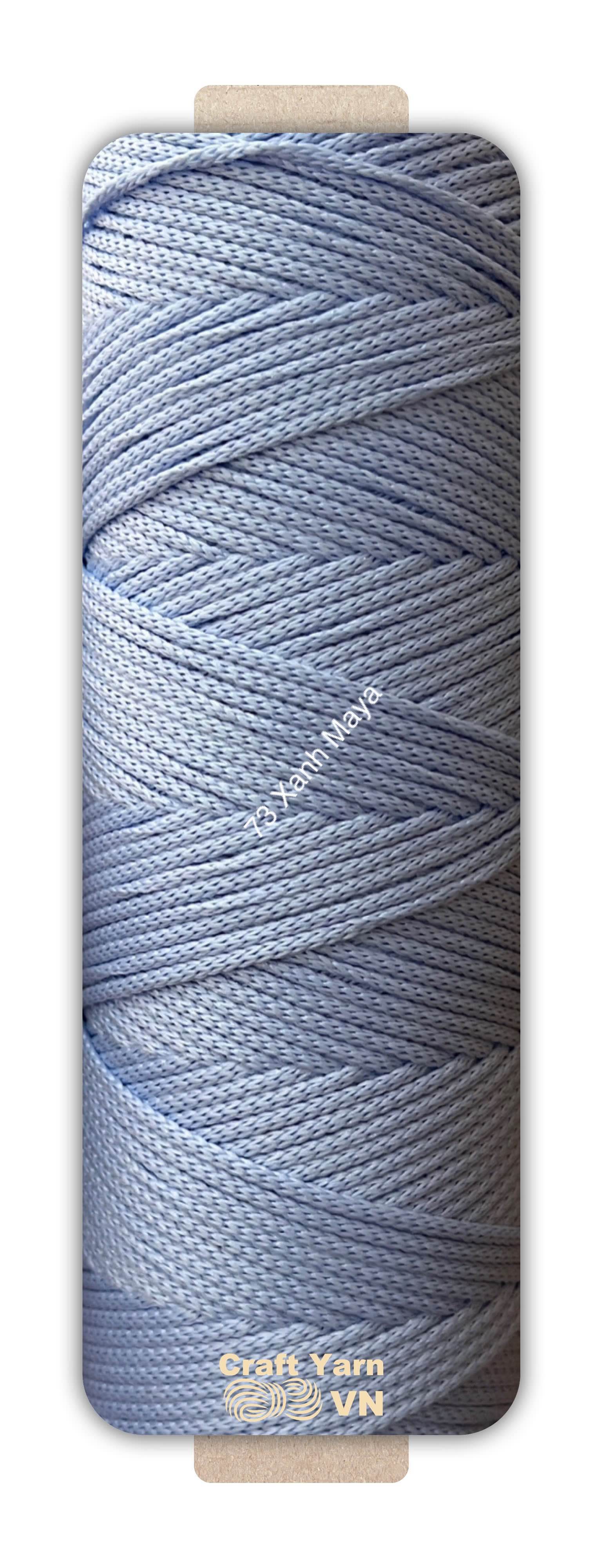 Sợi dệt Craft Yarn 2mm màu trơn