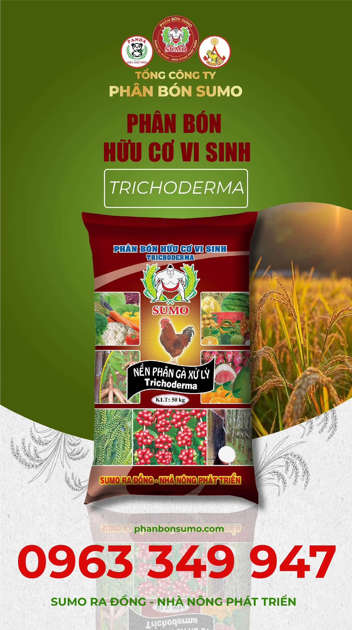 Phân hữu cơ vi sinh Trichoderma Nâu