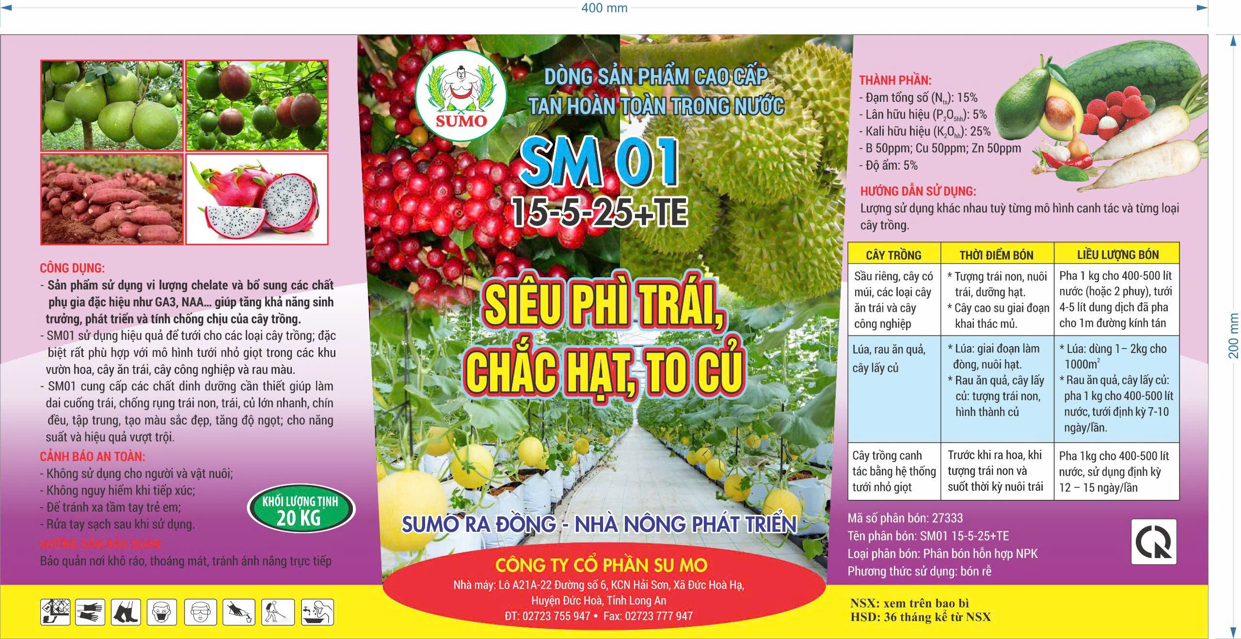 SM01 15-5-25+TE - XÔ 20 KG