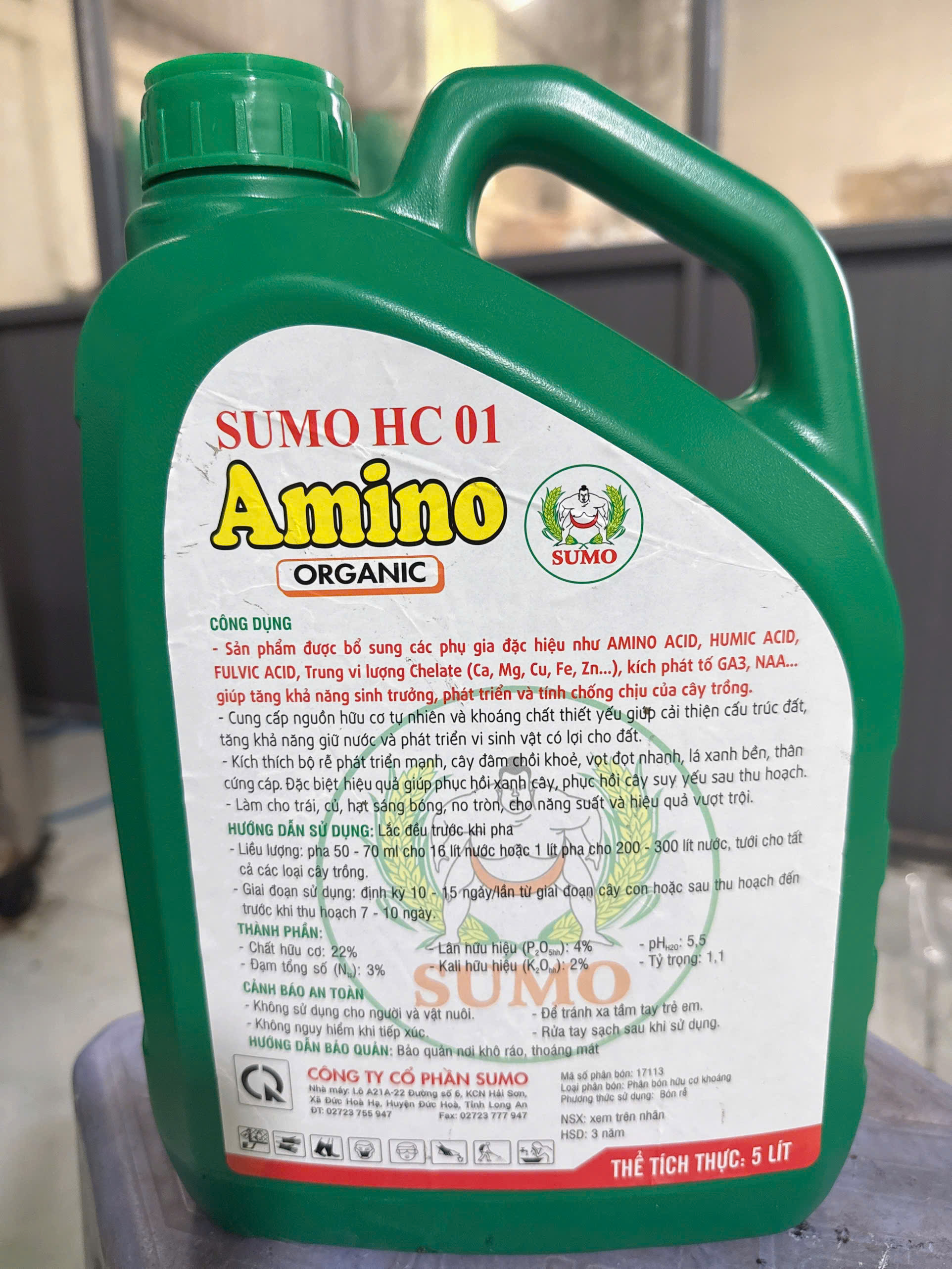 SUMO HC 01 AMINO ORGANIC - CAN 5 LÍT