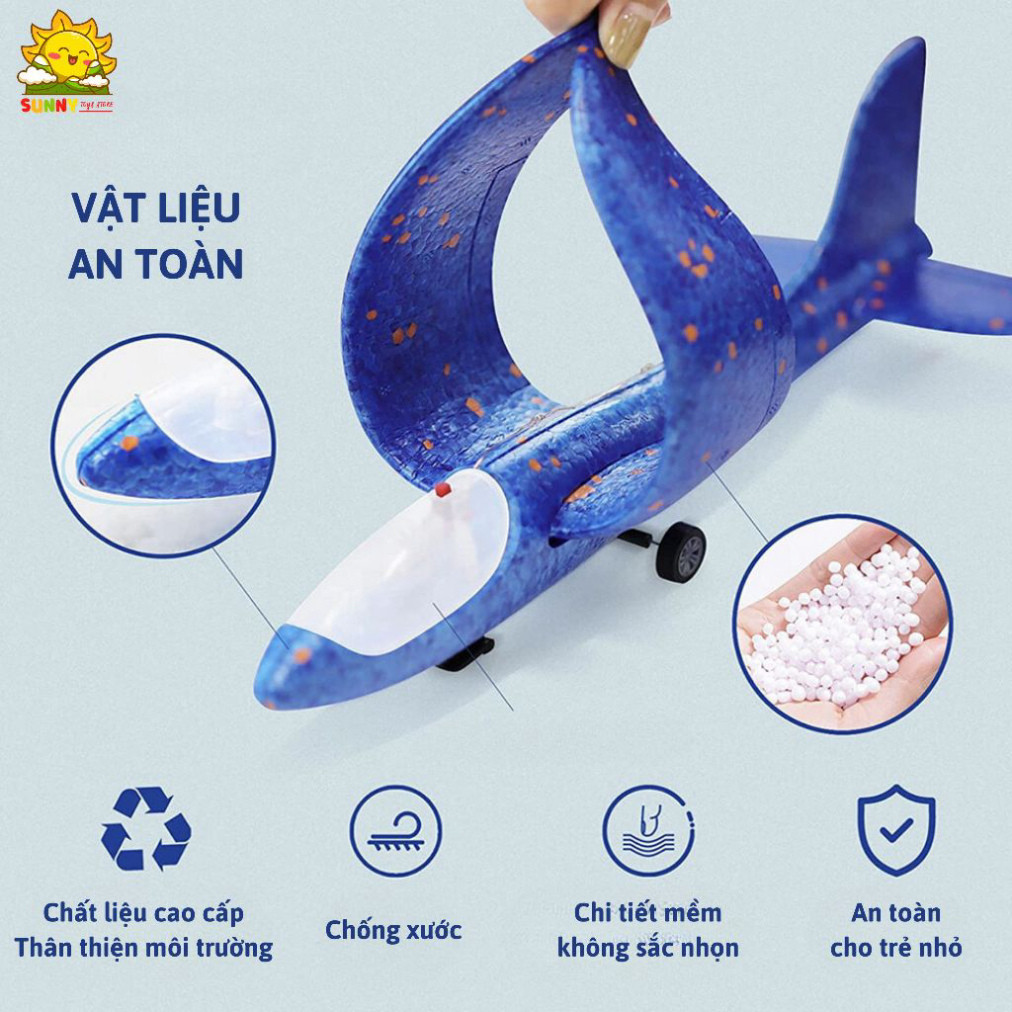 Đồ chơi phóng máy bay bằng xốp, chất liệu EPP cao cấp bền đẹp, đồ chơi an toàn cho bé, chứng nhận Intertek - Sunny Kids
