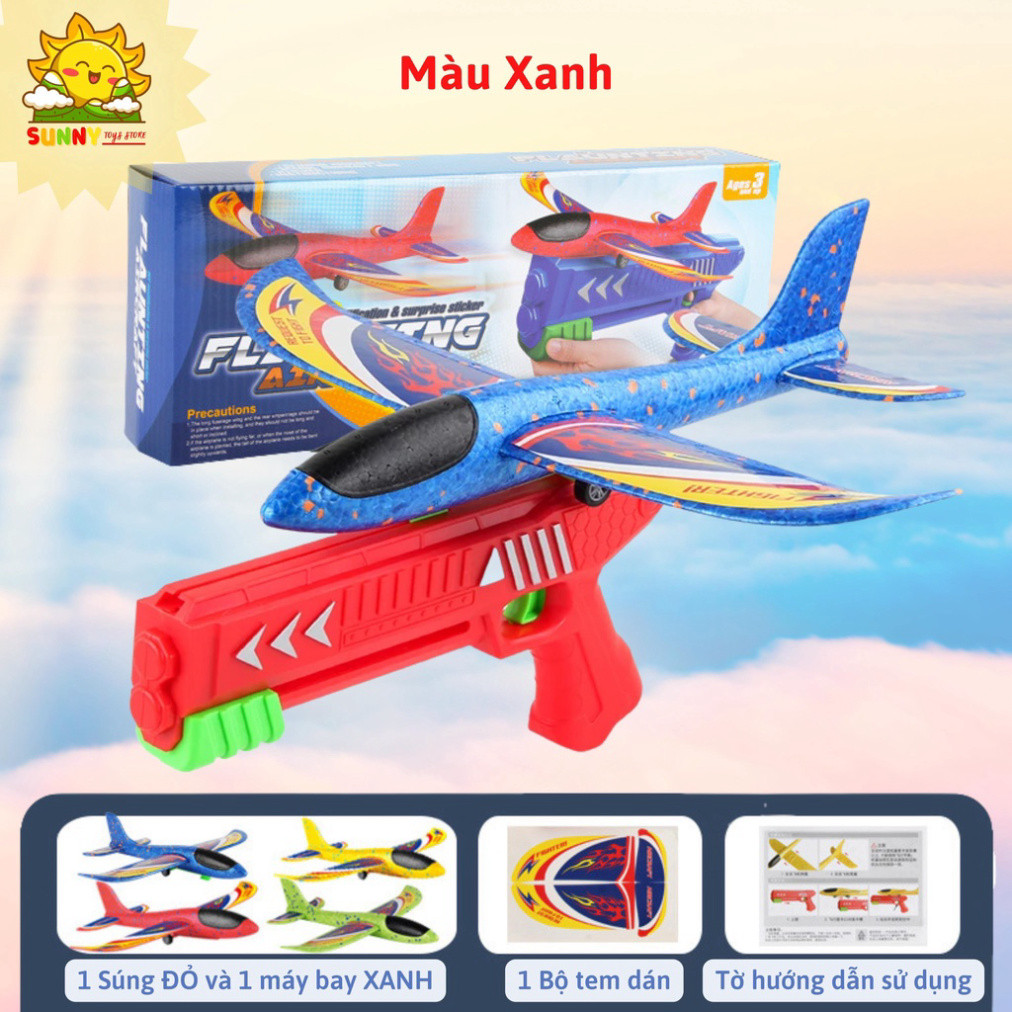 Đồ chơi phóng máy bay bằng xốp, chất liệu EPP cao cấp bền đẹp, đồ chơi an toàn cho bé, chứng nhận Intertek - Sunny Kids