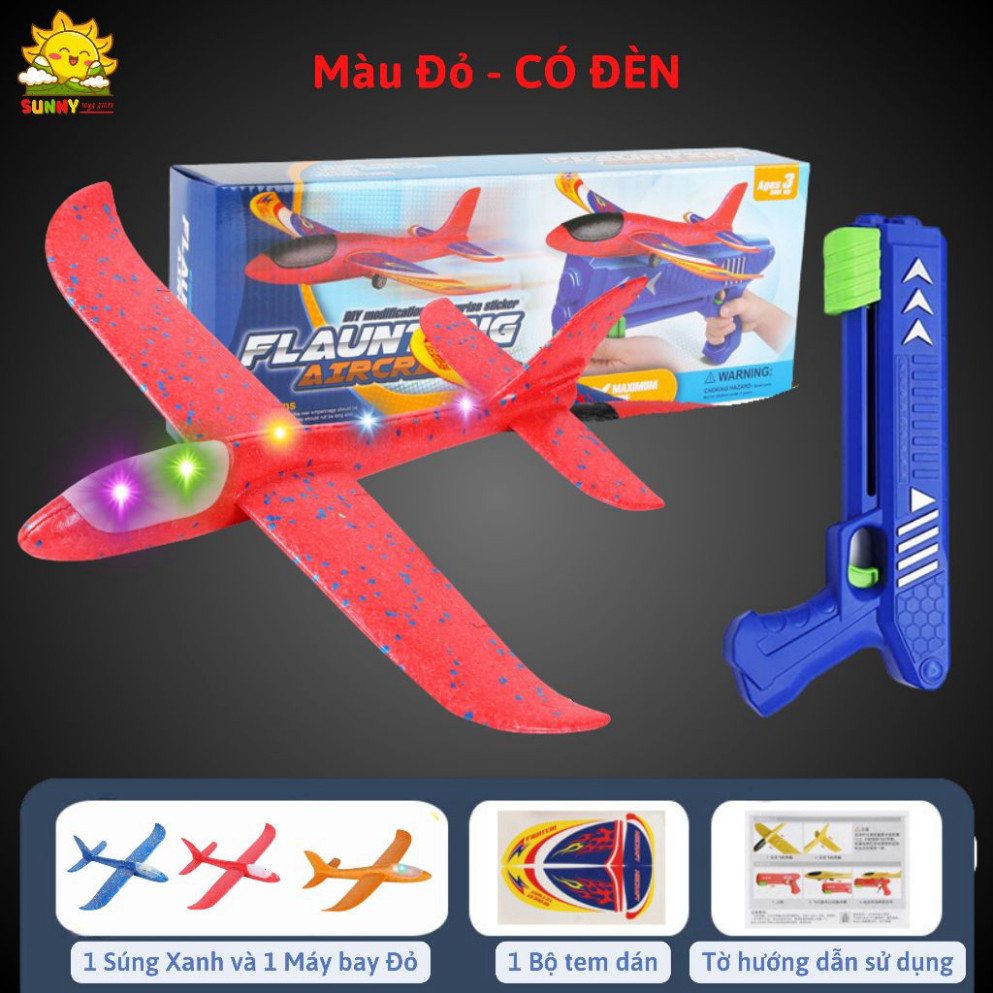 Đồ chơi phóng máy bay bằng xốp, chất liệu EPP cao cấp bền đẹp, đồ chơi an toàn cho bé, chứng nhận Intertek - Sunny Kids