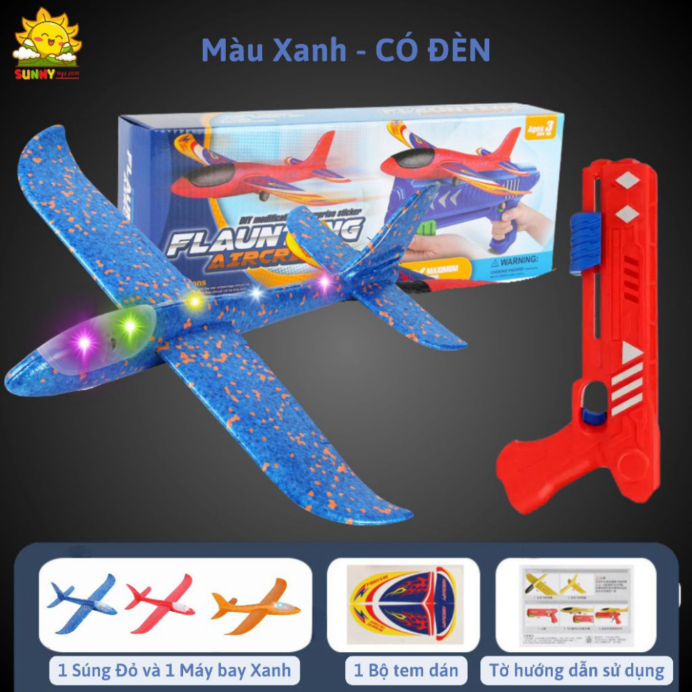 Đồ chơi phóng máy bay bằng xốp, chất liệu EPP cao cấp bền đẹp, đồ chơi an toàn cho bé, chứng nhận Intertek - Sunny Kids