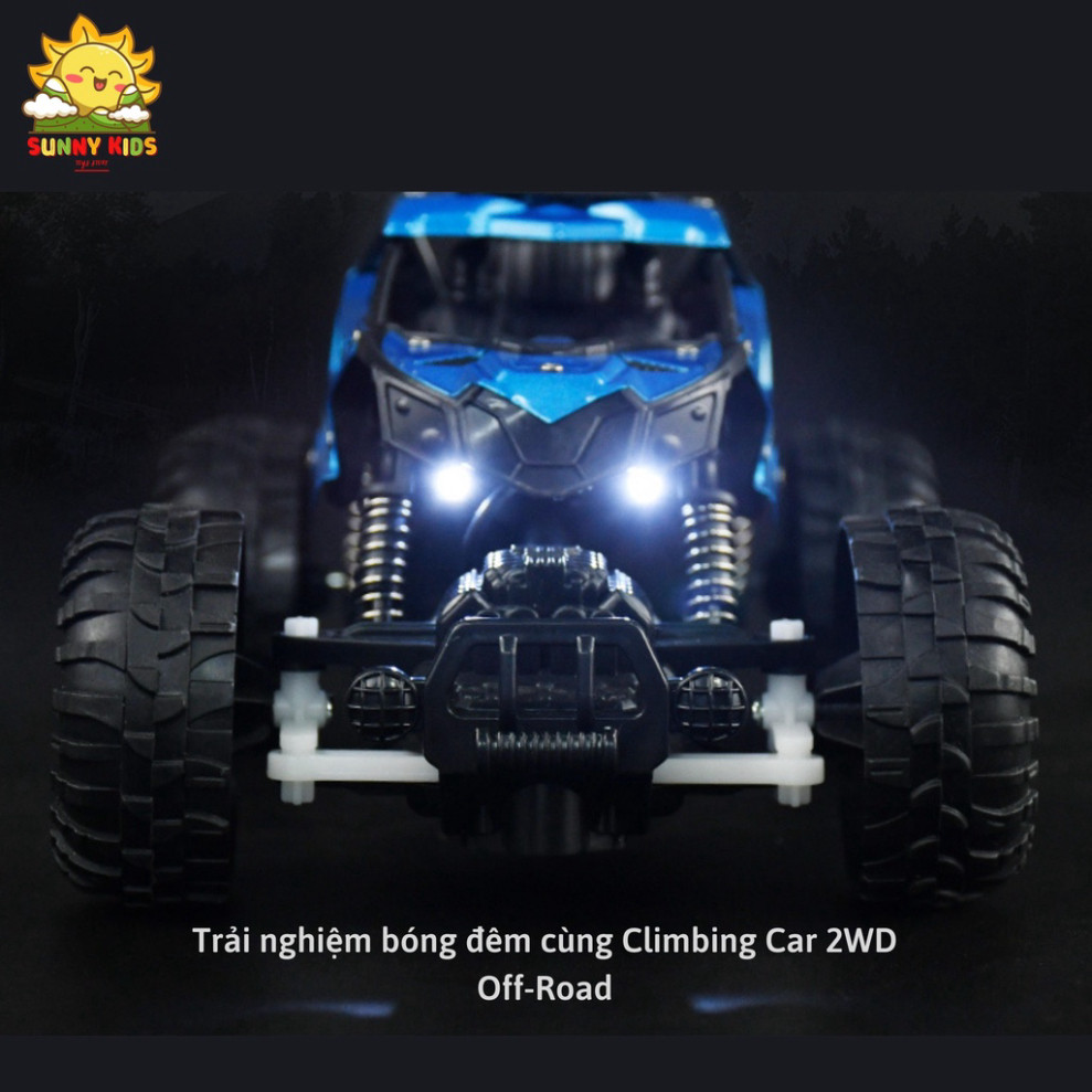 Xe Đồ chơi Điều khiển từ xa Climbing Car, Vỏ ốp Hợp Kim siêu bền, đèn chiếu sáng, 2.4GHz, phạm vi 35m, 1:16 - Sunny Kids
