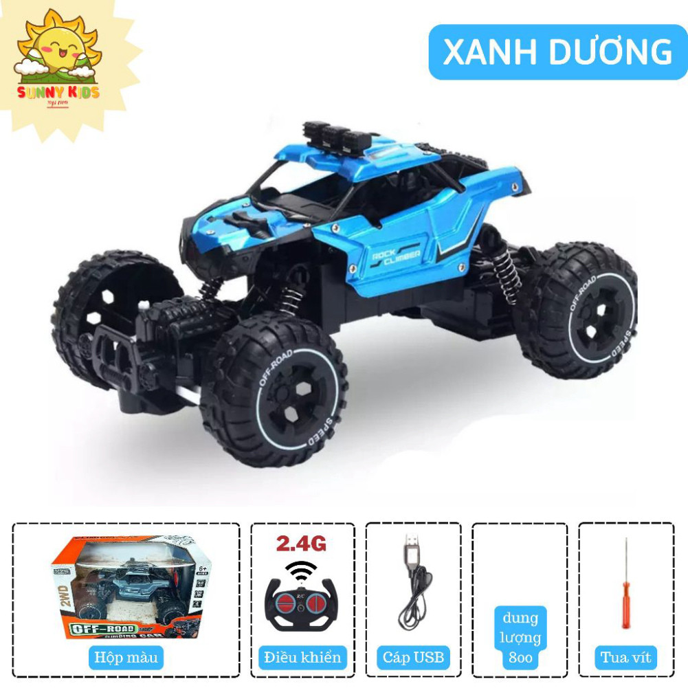 Xe Đồ chơi Điều khiển từ xa Climbing Car, Vỏ ốp Hợp Kim siêu bền, đèn chiếu sáng, 2.4GHz, phạm vi 35m, 1:16 - Sunny Kids
