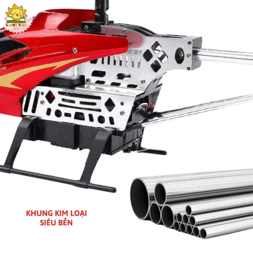 Máy bay Trực Thăng Điều khiển từ xa cỡ lớn L602, dài 45cm, nhiều chức năng thông minh, khung hợp kim - Sunny Kids
