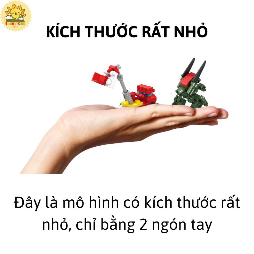 Đồ Chơi Lắp Ráp Hình Khối 2 IN 1, Kích Thước Nhỏ, Chi Tiết Chắc Chắn, Đồ Chơi Lắp Ghép Mô Hình Xe Ô Tô  - Sunny Kids