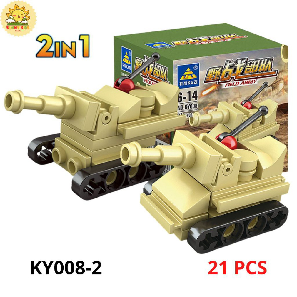 Đồ Chơi Lắp Ráp Hình Khối 2 IN 1, Kích Thước Nhỏ, Chi Tiết Chắc Chắn, Đồ Chơi Lắp Ghép Mô Hình Xe Ô Tô  - Sunny Kids