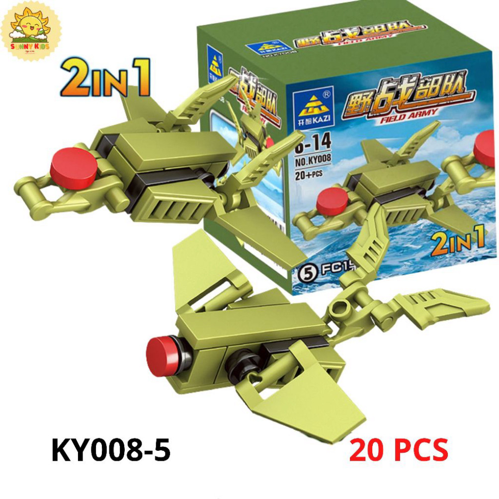 Đồ Chơi Lắp Ráp Hình Khối 2 IN 1, Kích Thước Nhỏ, Chi Tiết Chắc Chắn, Đồ Chơi Lắp Ghép Mô Hình Xe Ô Tô  - Sunny Kids
