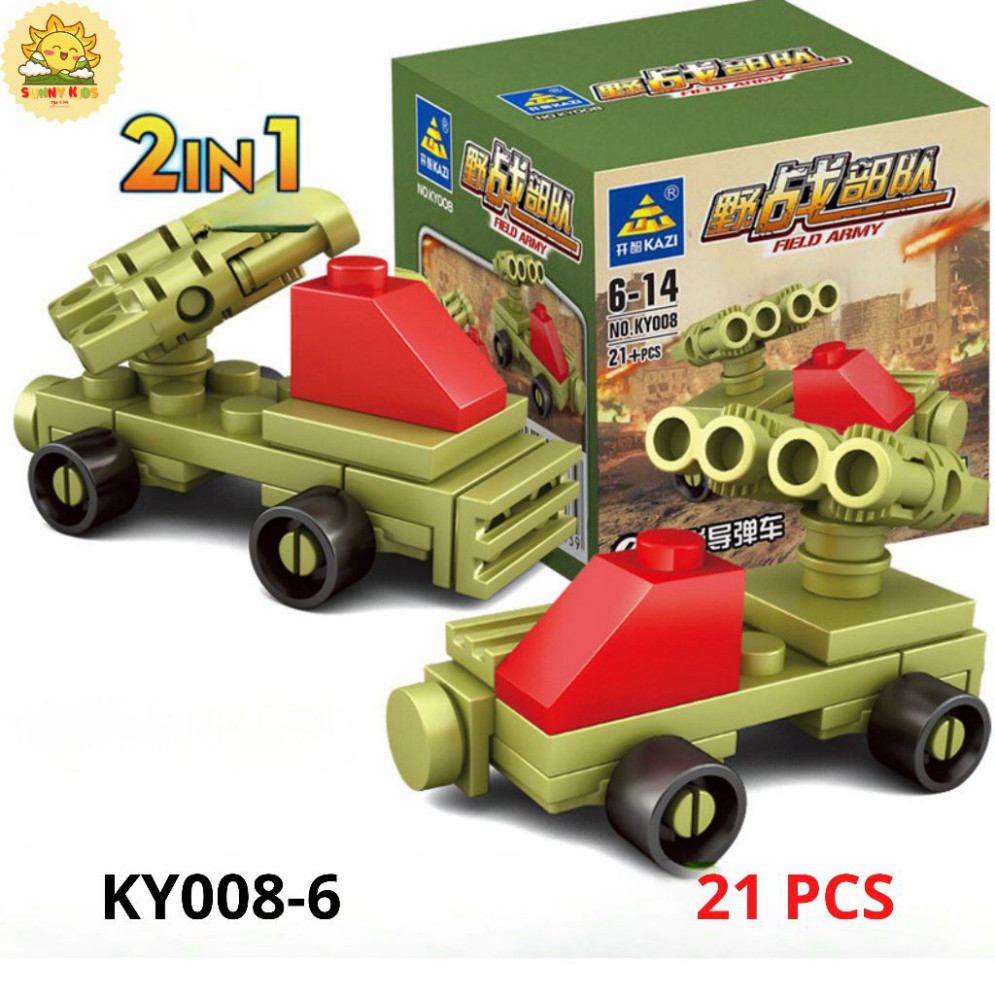 Đồ Chơi Lắp Ráp Hình Khối 2 IN 1, Kích Thước Nhỏ, Chi Tiết Chắc Chắn, Đồ Chơi Lắp Ghép Mô Hình Xe Ô Tô  - Sunny Kids