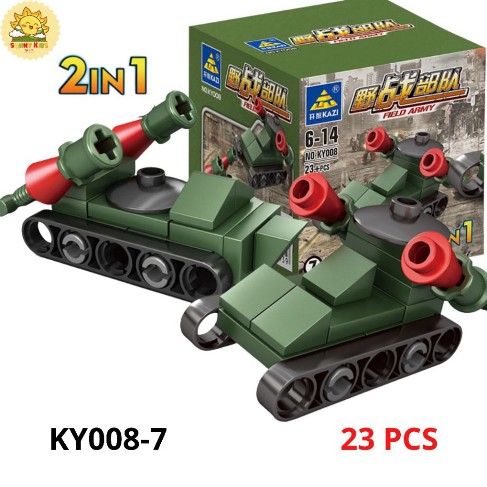 Đồ Chơi Lắp Ráp Hình Khối 2 IN 1, Kích Thước Nhỏ, Chi Tiết Chắc Chắn, Đồ Chơi Lắp Ghép Mô Hình Xe Ô Tô  - Sunny Kids