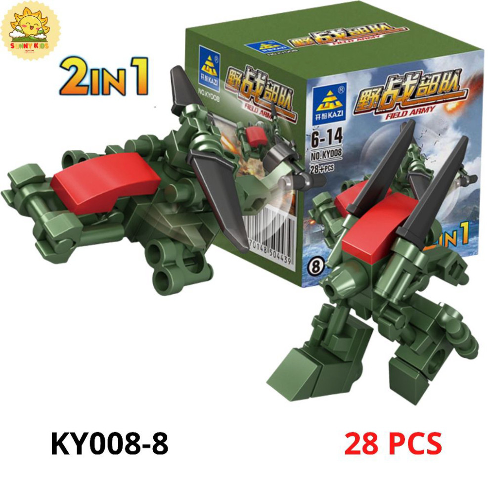 Đồ Chơi Lắp Ráp Hình Khối 2 IN 1, Kích Thước Nhỏ, Chi Tiết Chắc Chắn, Đồ Chơi Lắp Ghép Mô Hình Xe Ô Tô  - Sunny Kids