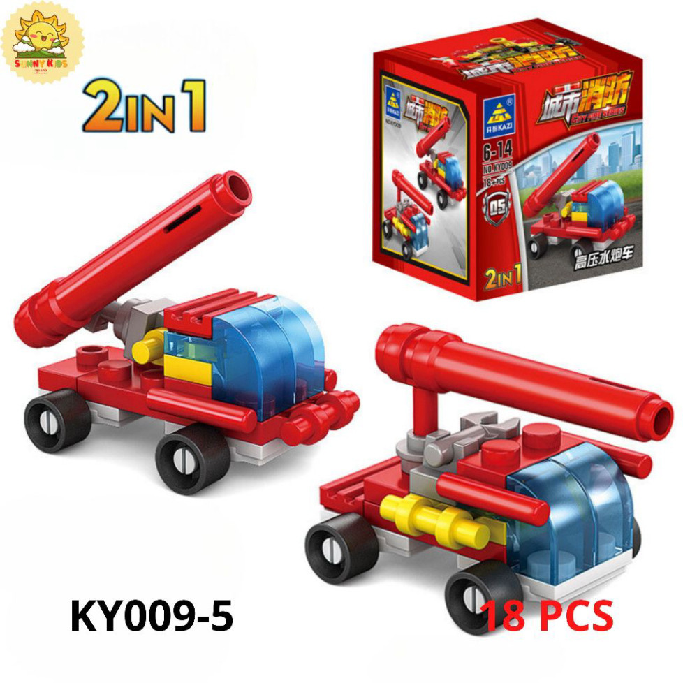 Đồ Chơi Lắp Ráp Hình Khối 2 IN 1, Kích Thước Nhỏ, Chi Tiết Chắc Chắn, Đồ Chơi Lắp Ghép Mô Hình Xe Ô Tô  - Sunny Kids
