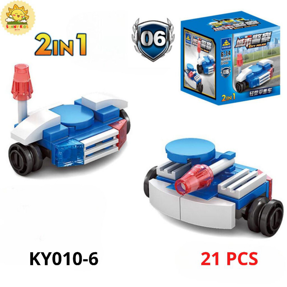 Đồ Chơi Lắp Ráp Hình Khối 2 IN 1, Kích Thước Nhỏ, Chi Tiết Chắc Chắn, Đồ Chơi Lắp Ghép Mô Hình Xe Ô Tô  - Sunny Kids