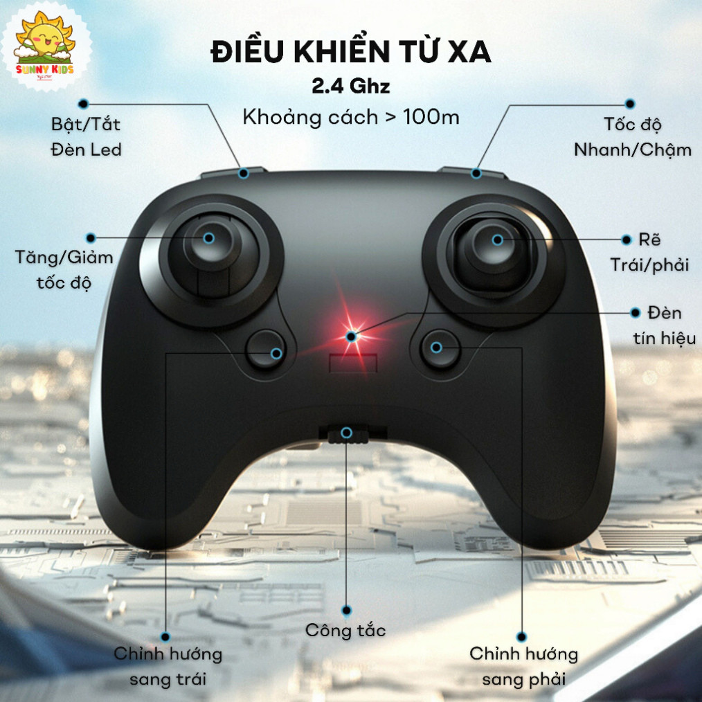 Máy bay chiến đấu F35 (HW39), Máy bay xốp điều khiển từ xa, Vòng bảo vệ cánh, Pin sạc, khoảng cách bay 100m - Sunny Kids