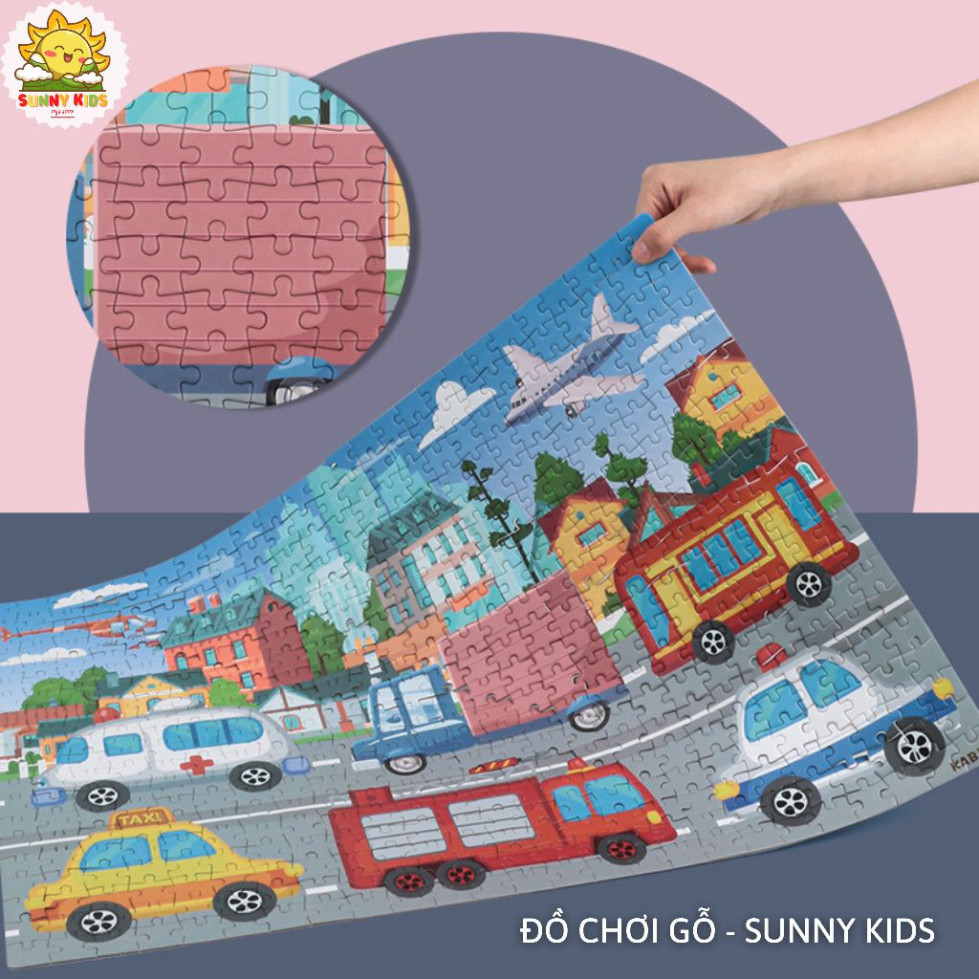 Tranh Ghép Loại Lớn 500 Và 1000 Miếng, Đồ Chơi Gỗ Lắp Ghép Với Hộp Quà Sang Trọng Làm Quà Sinh Nhật Cho Bé - Sunny Kids