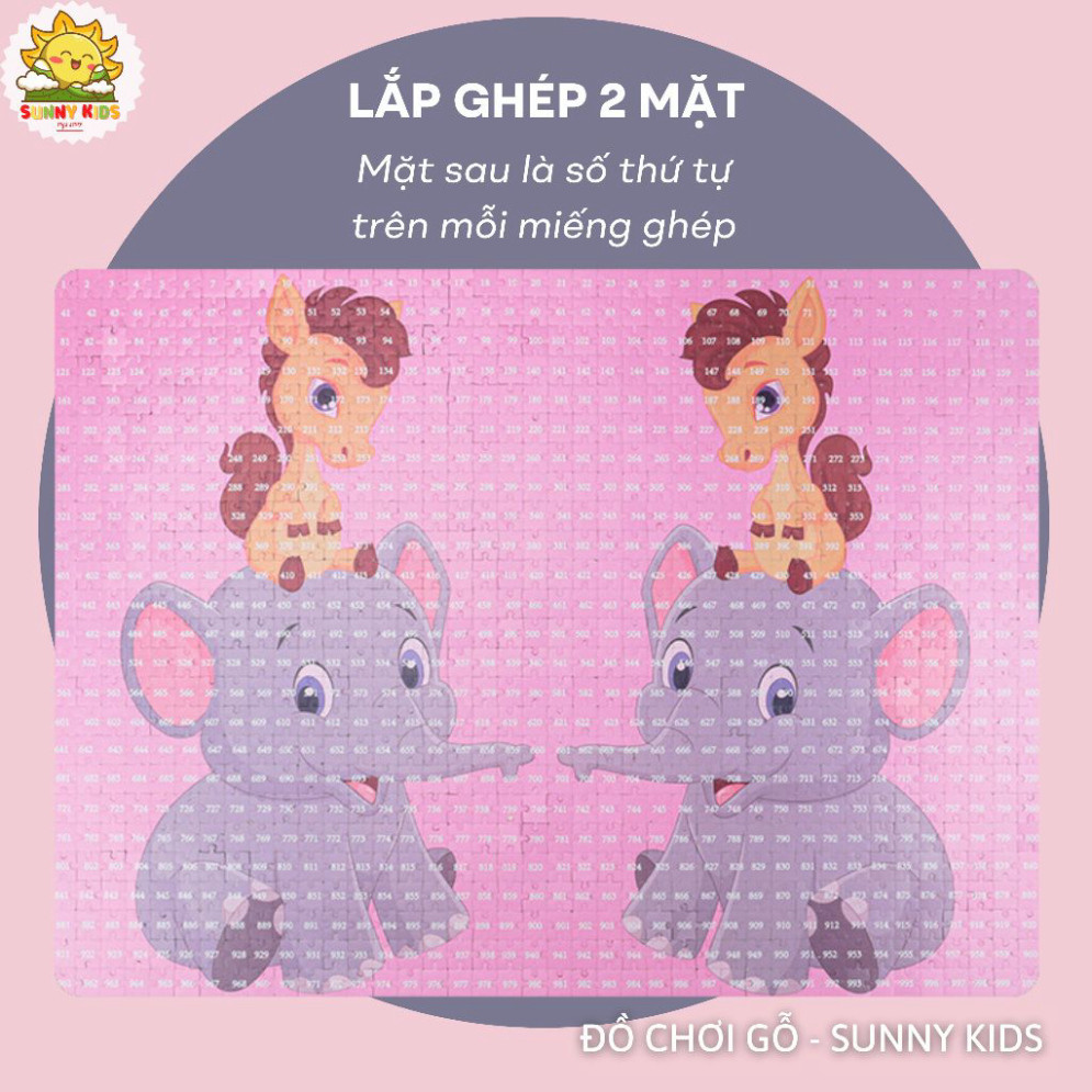 Tranh Ghép Loại Lớn 500 Và 1000 Miếng, Đồ Chơi Gỗ Lắp Ghép Với Hộp Quà Sang Trọng Làm Quà Sinh Nhật Cho Bé - Sunny Kids