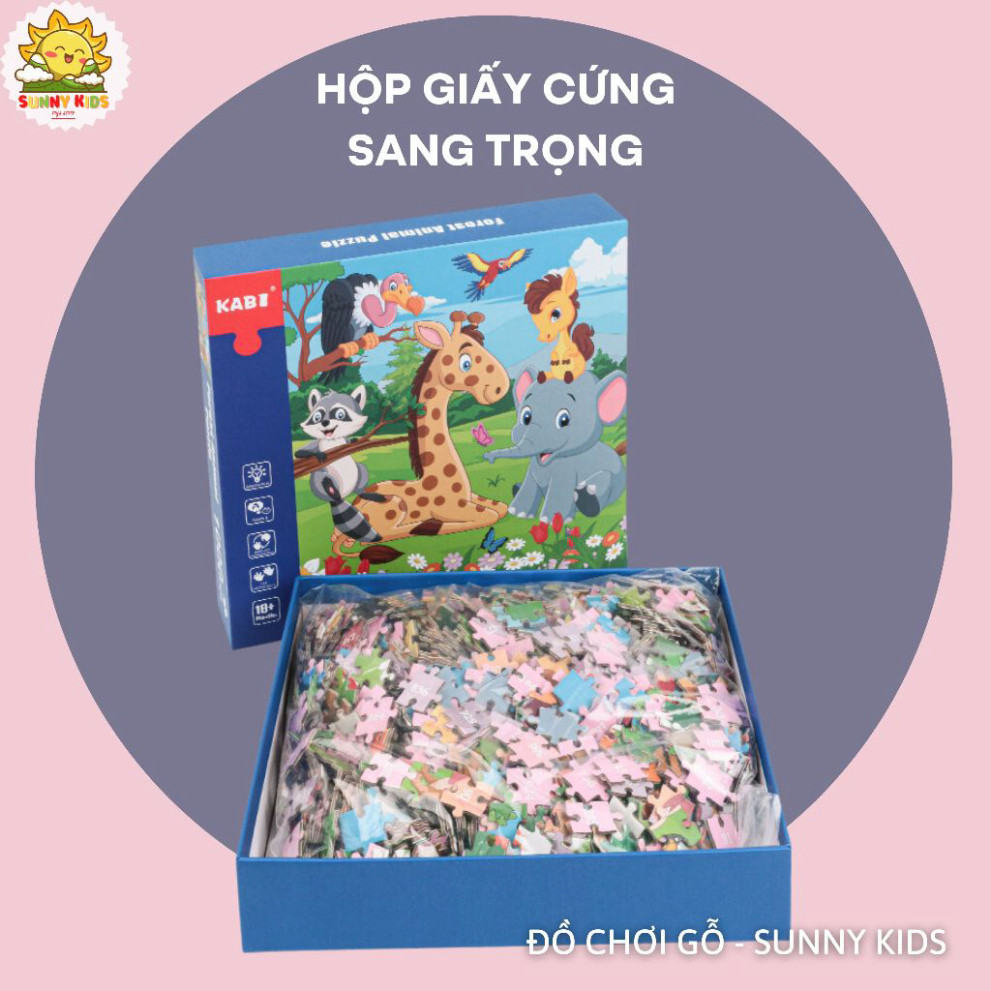 Tranh Ghép Loại Lớn 500 Và 1000 Miếng, Đồ Chơi Gỗ Lắp Ghép Với Hộp Quà Sang Trọng Làm Quà Sinh Nhật Cho Bé - Sunny Kids
