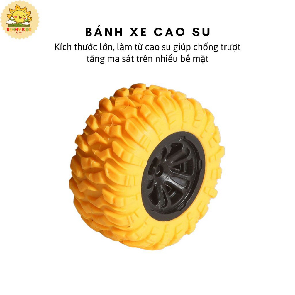 Xe ô tô đồ chơi chạy đà 1 cầu, chất nhựa tốt, an toàn, kích thước vừa tay 10x10cm, bánh cao su chống trượt - Sunny Kids