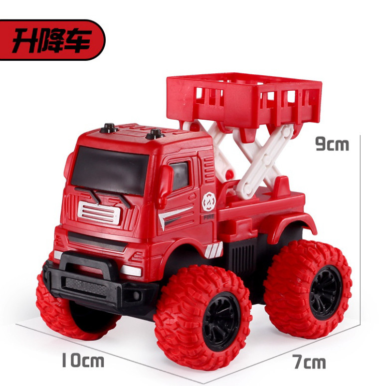 Xe ô tô đồ chơi chạy đà 1 cầu, chất nhựa tốt, an toàn, kích thước vừa tay 10x10cm, bánh cao su chống trượt - Sunny Kids