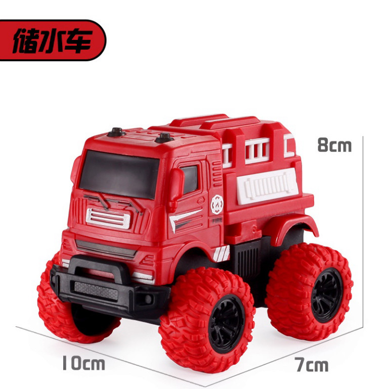 Xe ô tô đồ chơi chạy đà 1 cầu, chất nhựa tốt, an toàn, kích thước vừa tay 10x10cm, bánh cao su chống trượt - Sunny Kids