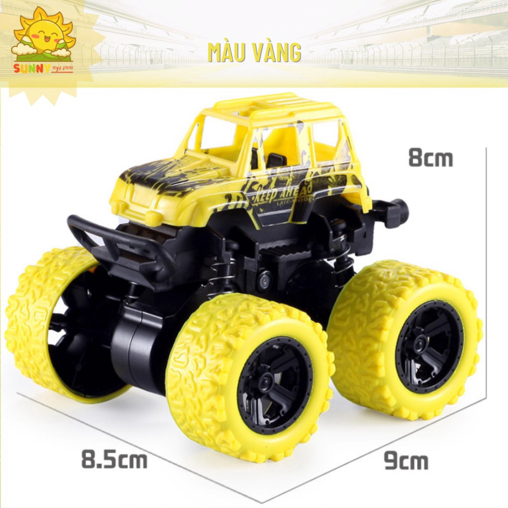 Xe ô tô đồ chơi kiểu dáng xe địa hình mini, xe quán tính 2 cầu, giảm sóc 4 bánh, lốp xe bằng cao su an toàn - Sunny Kids