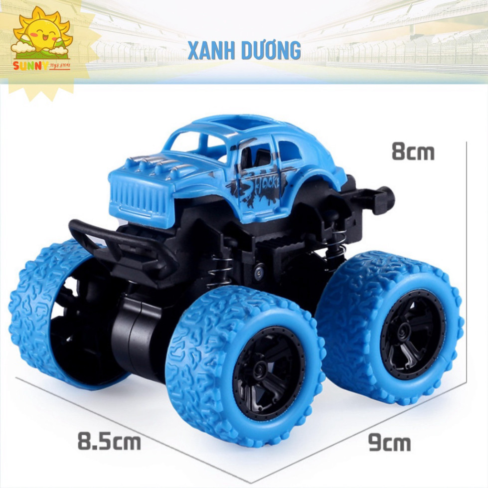 Xe ô tô đồ chơi kiểu dáng xe địa hình mini, xe quán tính 2 cầu, giảm sóc 4 bánh, lốp xe bằng cao su an toàn - Sunny Kids