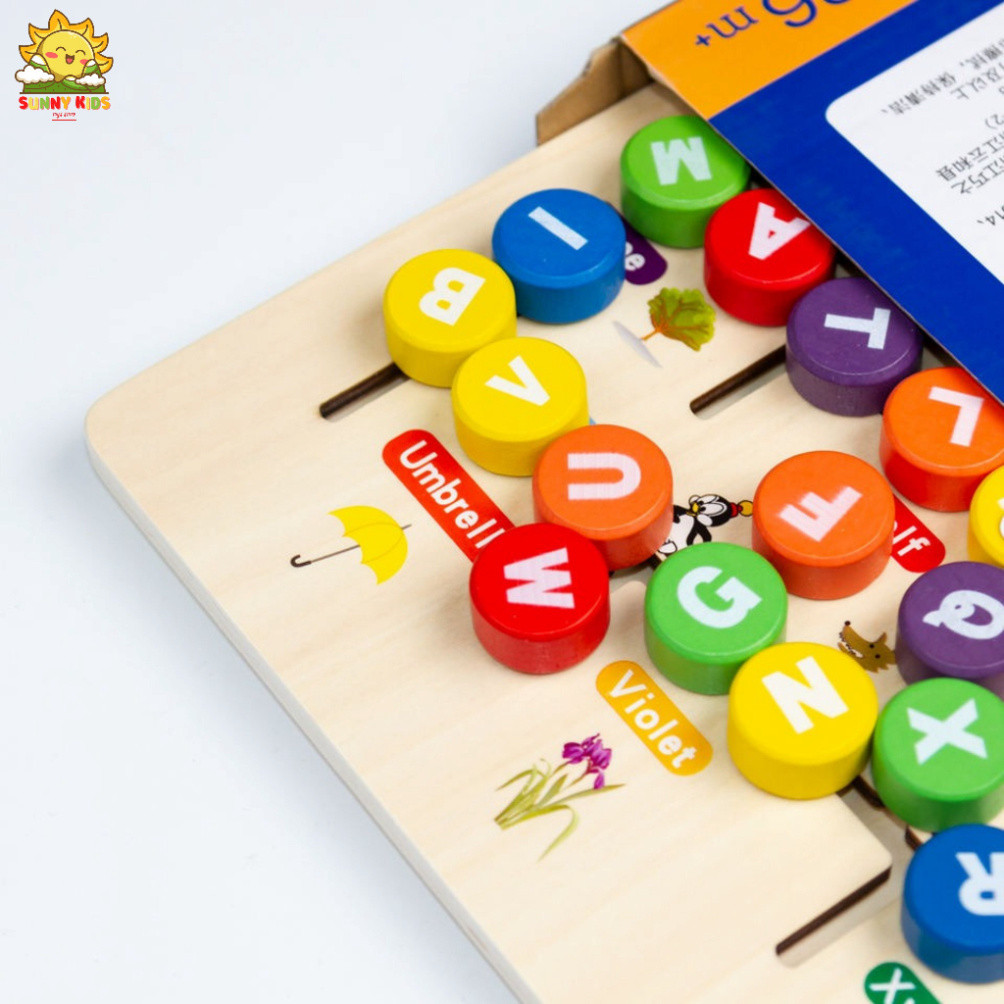 Bảng Học Chữ Số Montessori 30cm, Đồ Chơi Gỗ Thông Minh Phát Triển Tư Duy Cho Bé, Làm Từ Gỗ Tự Nhiên An Toàn - Sunny Kids