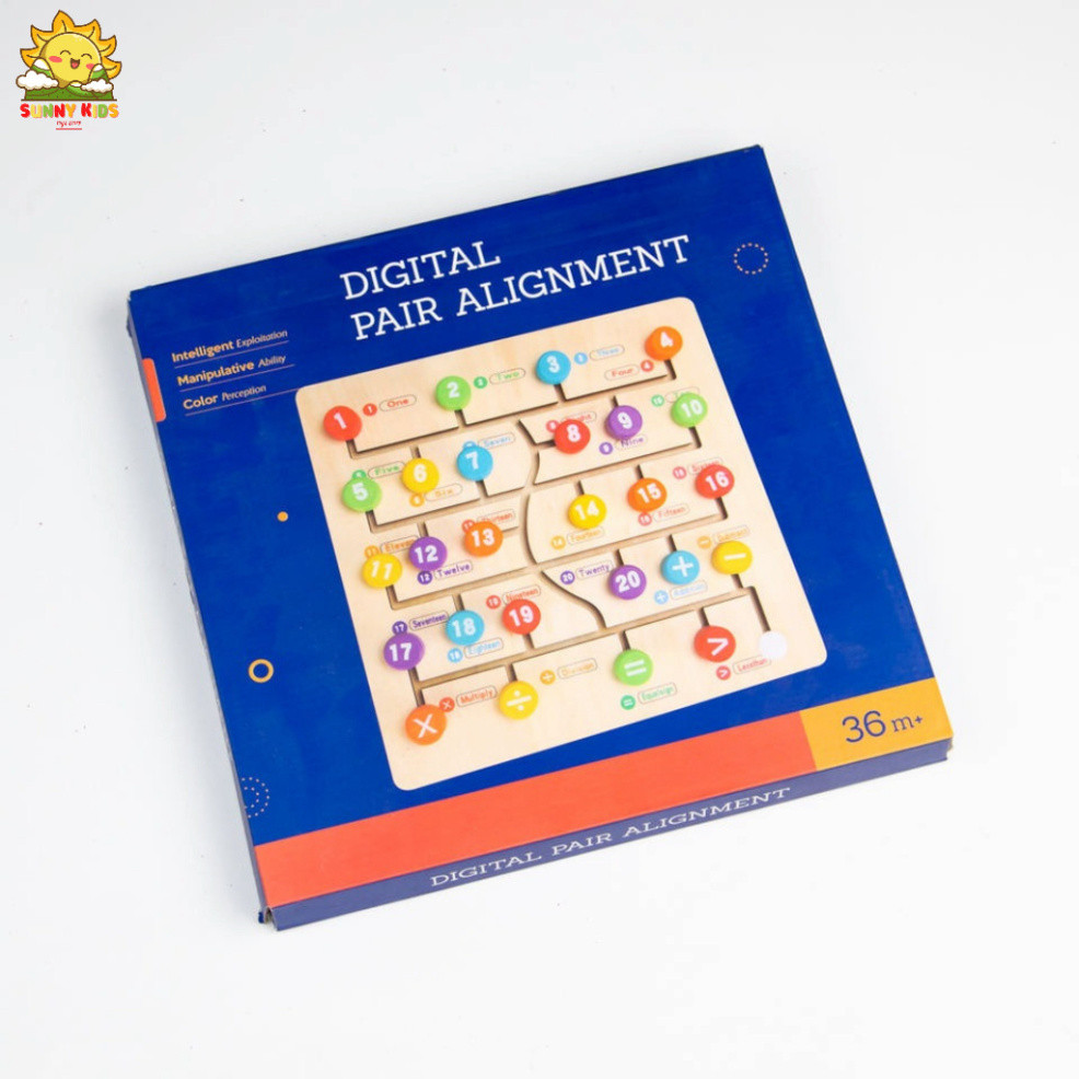Bảng Học Chữ Số Montessori 30cm, Đồ Chơi Gỗ Thông Minh Phát Triển Tư Duy Cho Bé, Làm Từ Gỗ Tự Nhiên An Toàn - Sunny Kids