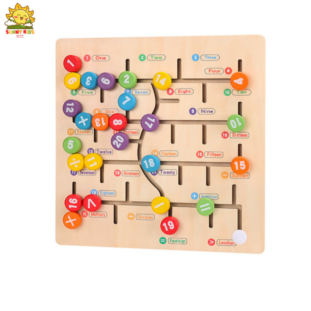 Bảng Học Chữ Số Montessori 30cm, Đồ Chơi Gỗ Thông Minh Phát Triển Tư Duy Cho Bé, Làm Từ Gỗ Tự Nhiên An Toàn - Sunny Kids