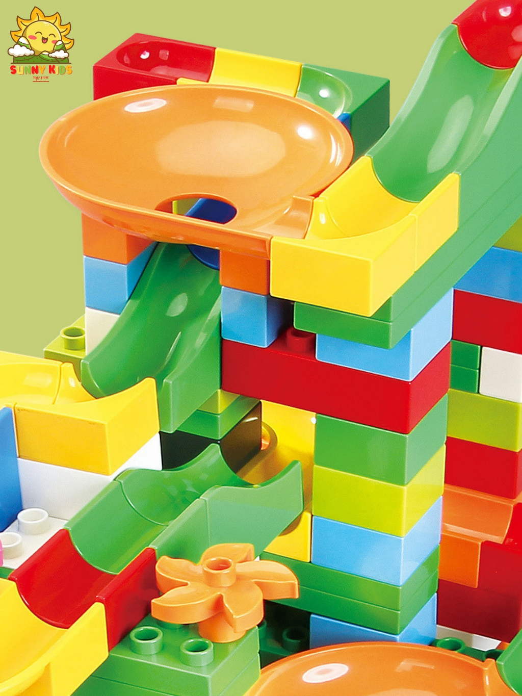 Bộ Đồ Chơi Lắp Ghép Hình Khối, Hộp Quà Tặng Cho Bé, Đồ Chơi Thông Minh Montessori, Chất Liệu Nhựa Cao Cấp - Sunny Kids