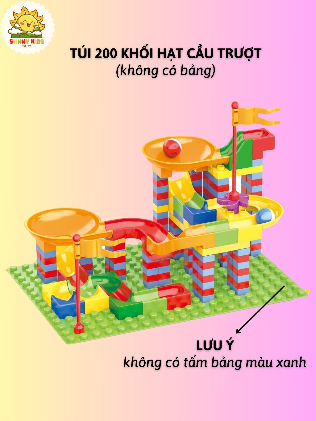 Đồ Chơi Lắp Ráp Hình Khối Cho Bé, Khối Hạt Lớn Mua Thêm Cho Bộ Bàn Xếp Hình Đa Năng - Sunny Kids