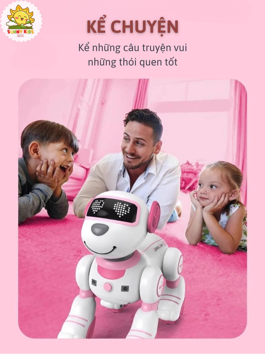 Chó Robot Đồ Chơi Dễ Thương Cho Bé Gái JJRC 1533, Đồ Chơi Cao Cấp, An Toàn, Nhiều Chức Năng Thông Minh - Sunny Kids