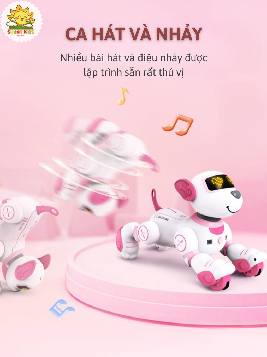 Chó Robot Đồ Chơi Dễ Thương Cho Bé Gái JJRC 1533, Đồ Chơi Cao Cấp, An Toàn, Nhiều Chức Năng Thông Minh - Sunny Kids