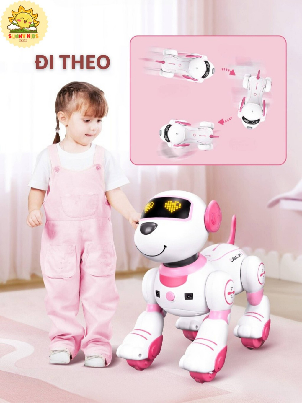 Chó Robot Đồ Chơi Dễ Thương Cho Bé Gái JJRC 1533, Đồ Chơi Cao Cấp, An Toàn, Nhiều Chức Năng Thông Minh - Sunny Kids