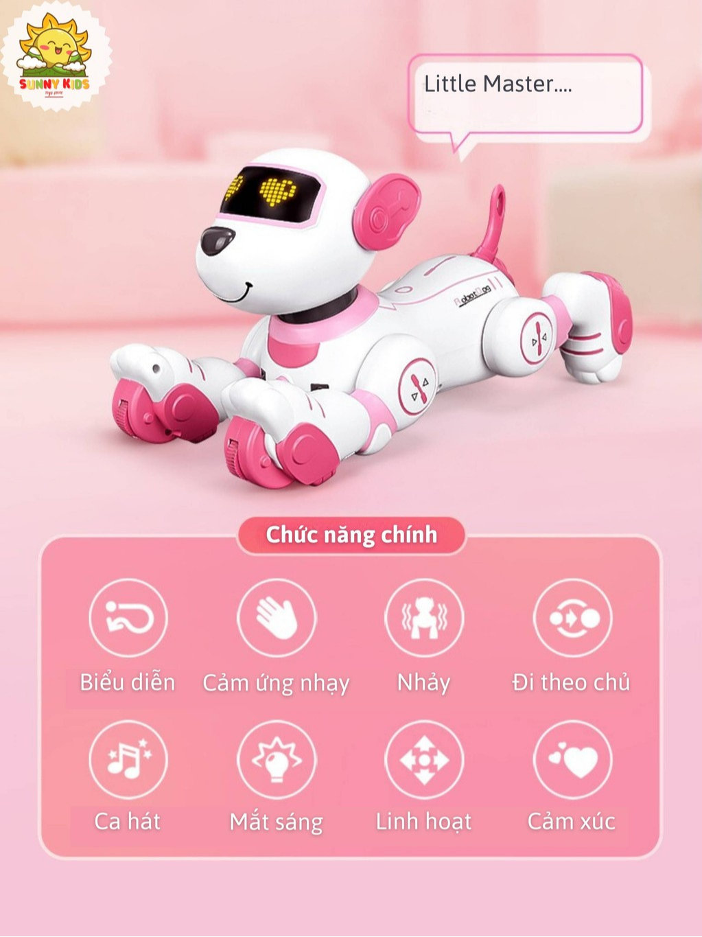 Chó Robot Đồ Chơi Dễ Thương Cho Bé Gái JJRC 1533, Đồ Chơi Cao Cấp, An Toàn, Nhiều Chức Năng Thông Minh - Sunny Kids