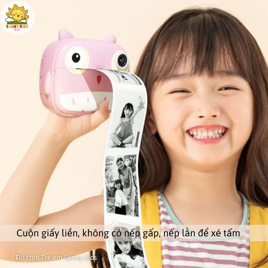 3 Cuộn Giấy In Của Máy Chụp Ảnh Trẻ Em JJRC V17 Và V19, Khổ Giấy 56mm, In 80 hình/cuộn - Sunny Kids