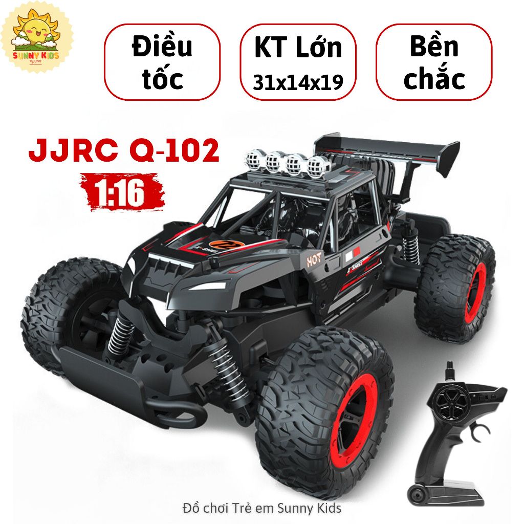 Xe Đồ Chơi Điều Khiển từ xa JJRC Q102, Có Điều Tốc, Kích Thước Lớn, Kiểu Dáng Xe Địa Hình Lớn, Đèn Led Sáng - Sunny Kids