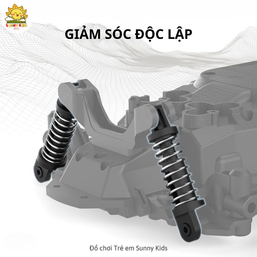 Xe Đồ Chơi Điều Khiển từ xa JJRC Q102, Có Điều Tốc, Kích Thước Lớn, Kiểu Dáng Xe Địa Hình Lớn, Đèn Led Sáng - Sunny Kids