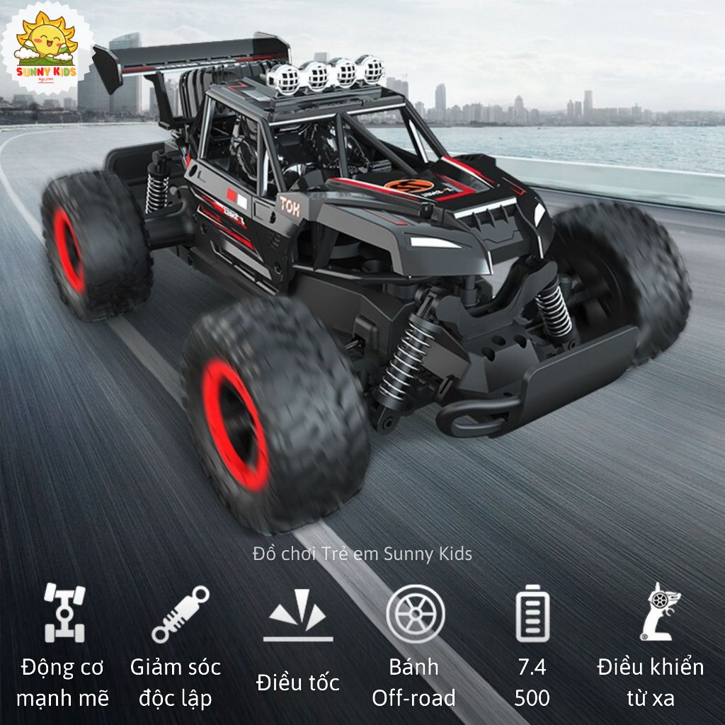 Xe Đồ Chơi Điều Khiển từ xa JJRC Q102, Có Điều Tốc, Kích Thước Lớn, Kiểu Dáng Xe Địa Hình Lớn, Đèn Led Sáng - Sunny Kids