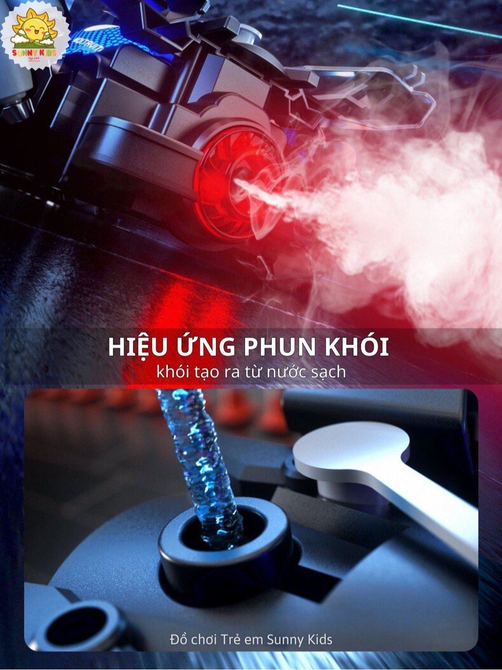 JJRC Q186 Xe Điều Khiển Từ Xa Kích Thước Lớn, Dài 35cm, 45 Phút, Di Chuyển 8 Hướng, Âm Nhạc, Nhiều Đèn Led - Sunny Kids