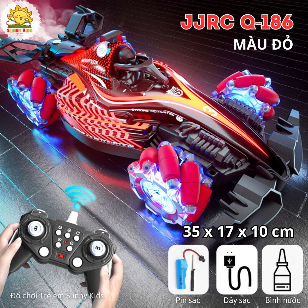 JJRC Q186 Xe Điều Khiển Từ Xa Kích Thước Lớn, Dài 35cm, 45 Phút, Di Chuyển 8 Hướng, Âm Nhạc, Nhiều Đèn Led - Sunny Kids